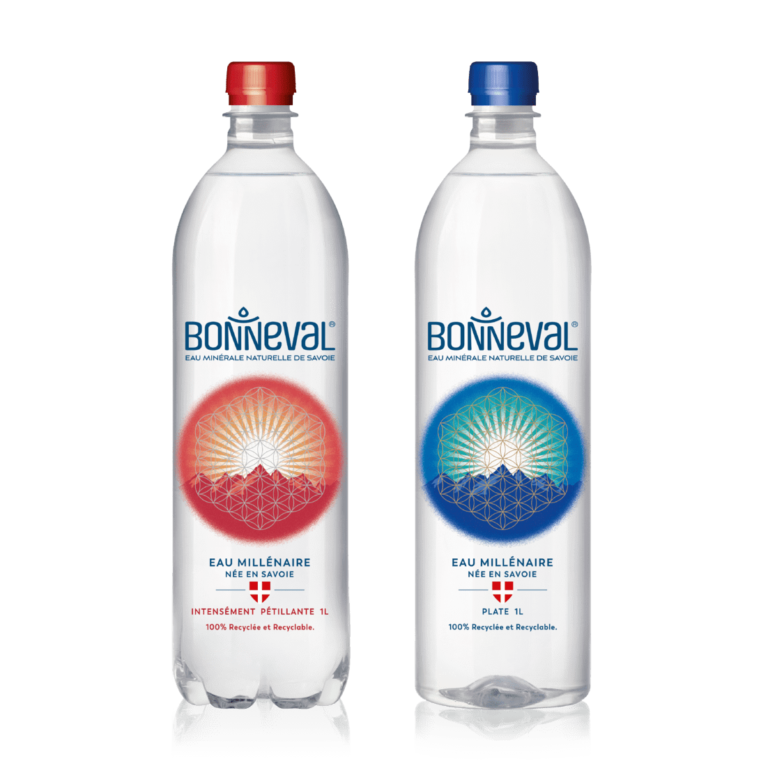 bouteilles eau plate et eau gazeuse