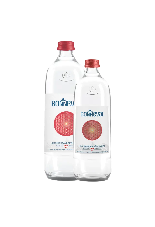 Pack de bouteille d’eau gazeuse en verre